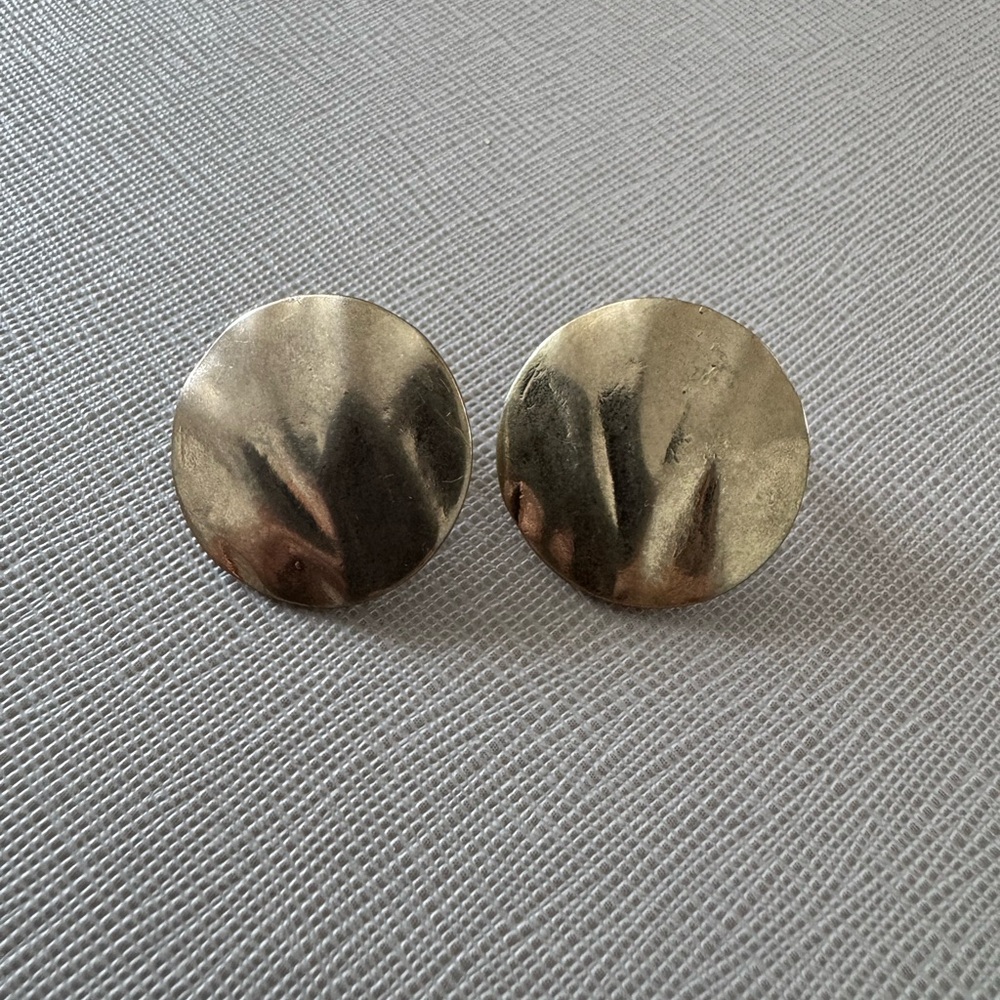 Vintage Gold Disc Earrings